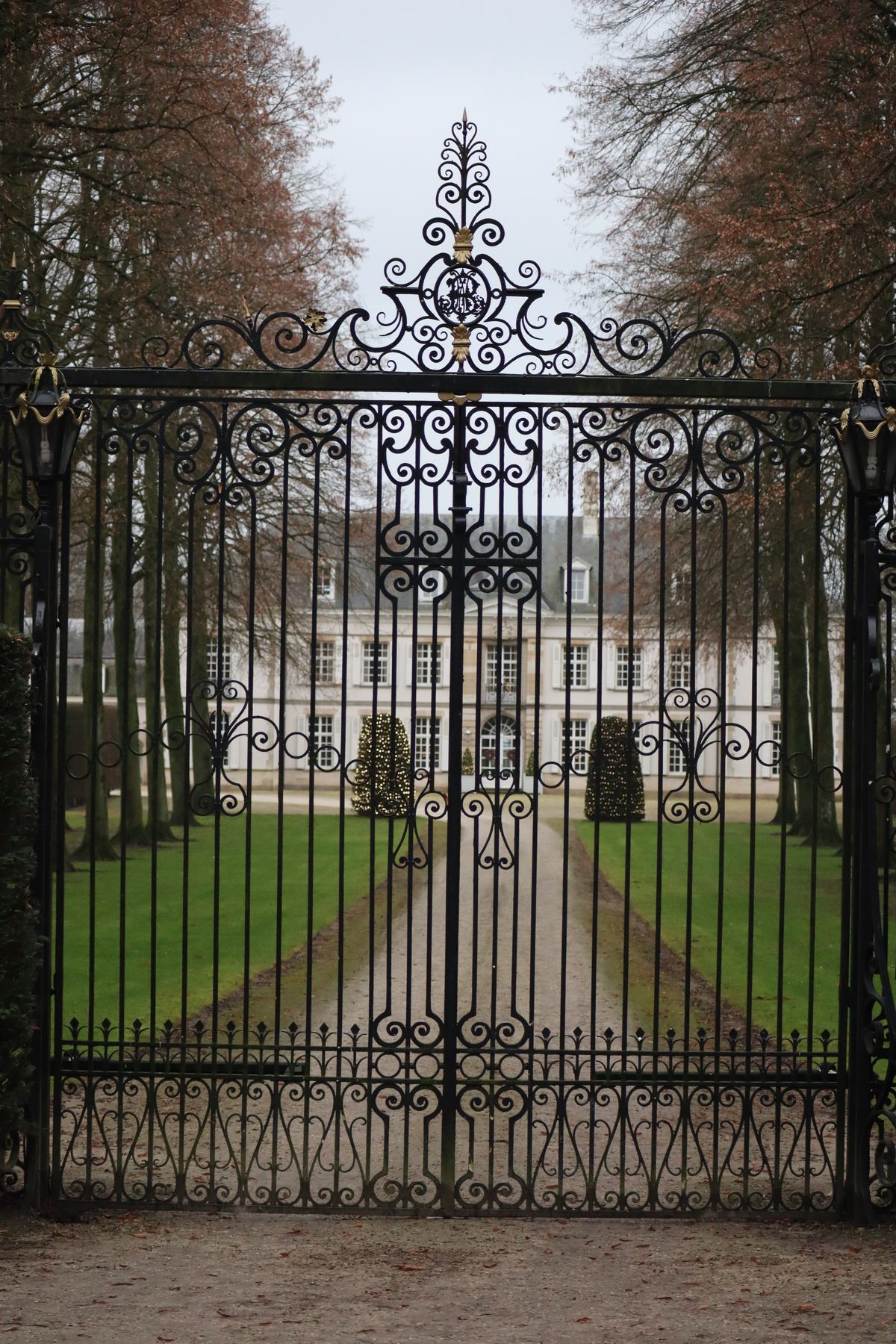 Custom metal driveway gate